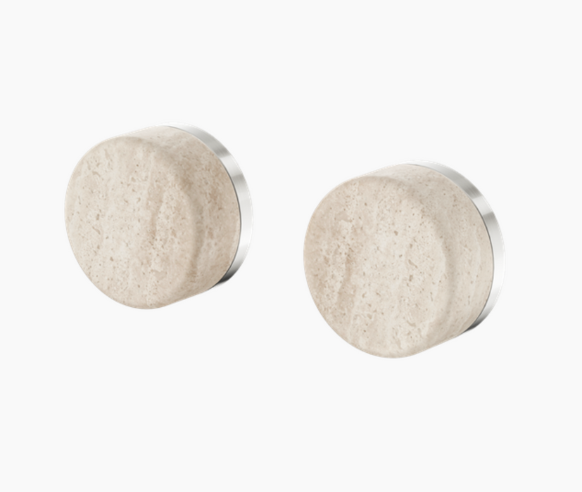Nero Serenity Wall Top Assembly With Rome Travertine Handle - Brushed Nickel