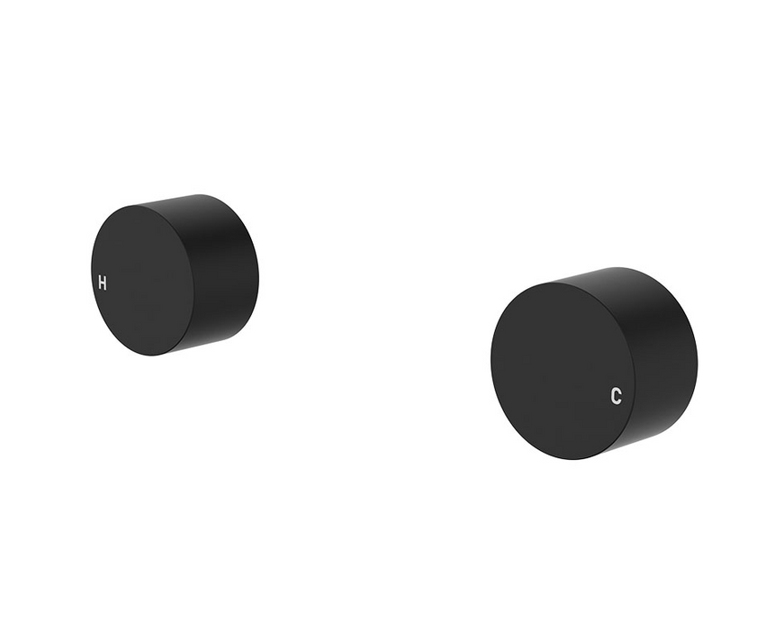 Fienza Kaya Round Wall Taps -Matte Black