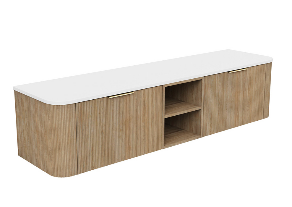 Fienza Margot Wall Hung Cabinet - Centre Shelf - Double Bowl - 1800mm