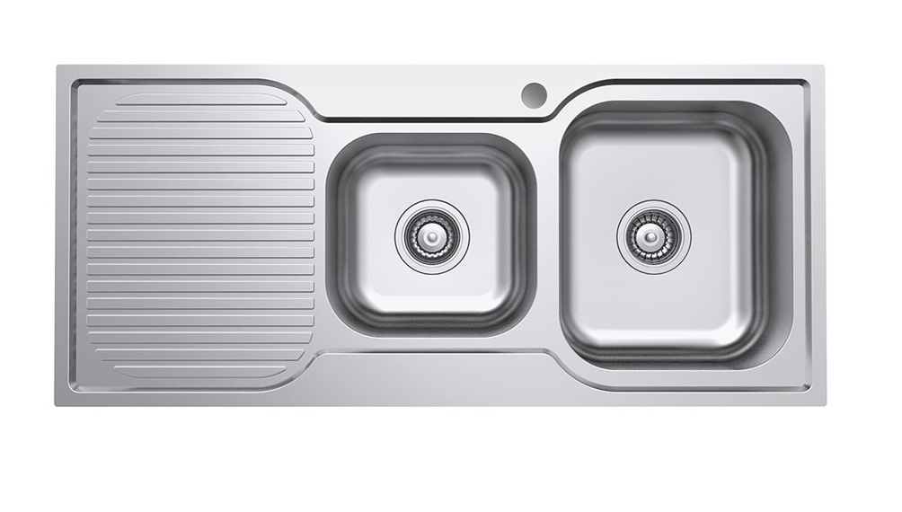 Fienza Tiva 1080 Sink With Drainer - Right Bowl