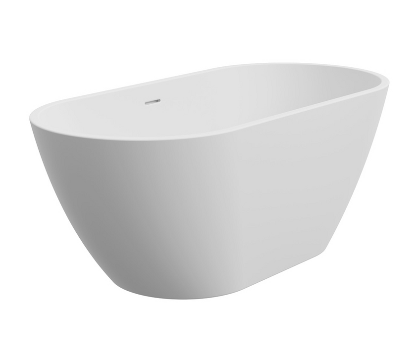 Fienza Koko Freestanding Acrylic Over Flow Bath - Matte White - 1500mm