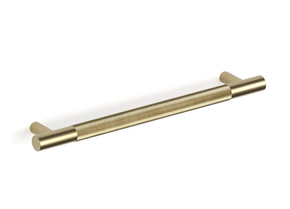 Faucet Strommen Bar Pull Centre Flute 190 (160HS) - Raw Brushed Brass