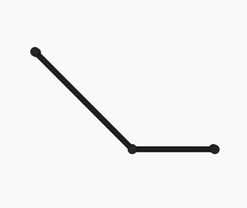 Nero Mecca Care 32mm Ambulant Grab Rail 45 Degree 750 x 450mm - Matte Black
