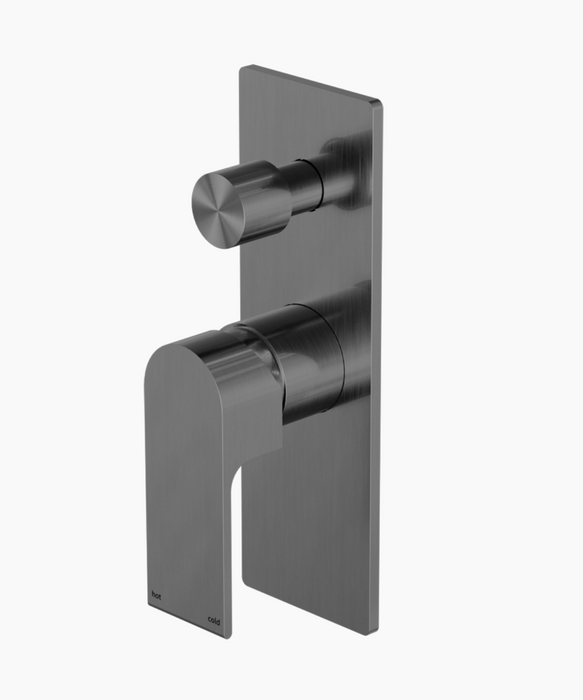 Nero Bianca Shower Mixer With Diverter - Gun Metal