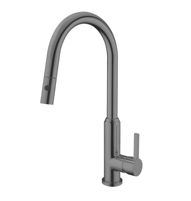 Nero Pearl Pull Out Sink Mixer - Gun Metal Grey