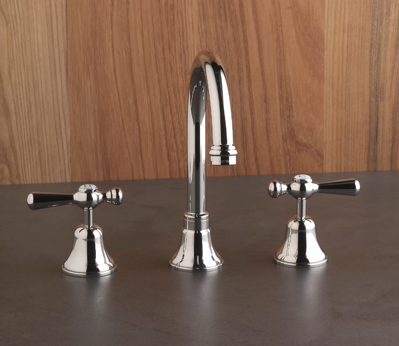 Faucet Strommen Cascade CD Lever Basin Set - Polished New Nickel