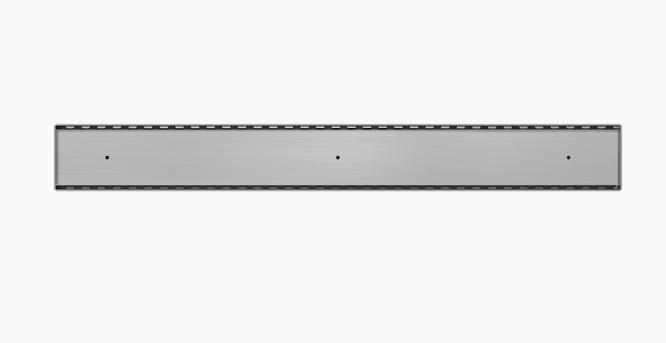 Nero Tile Insert V Channel 900mm Strip Drain - 80mm Outlet - Gun Metal