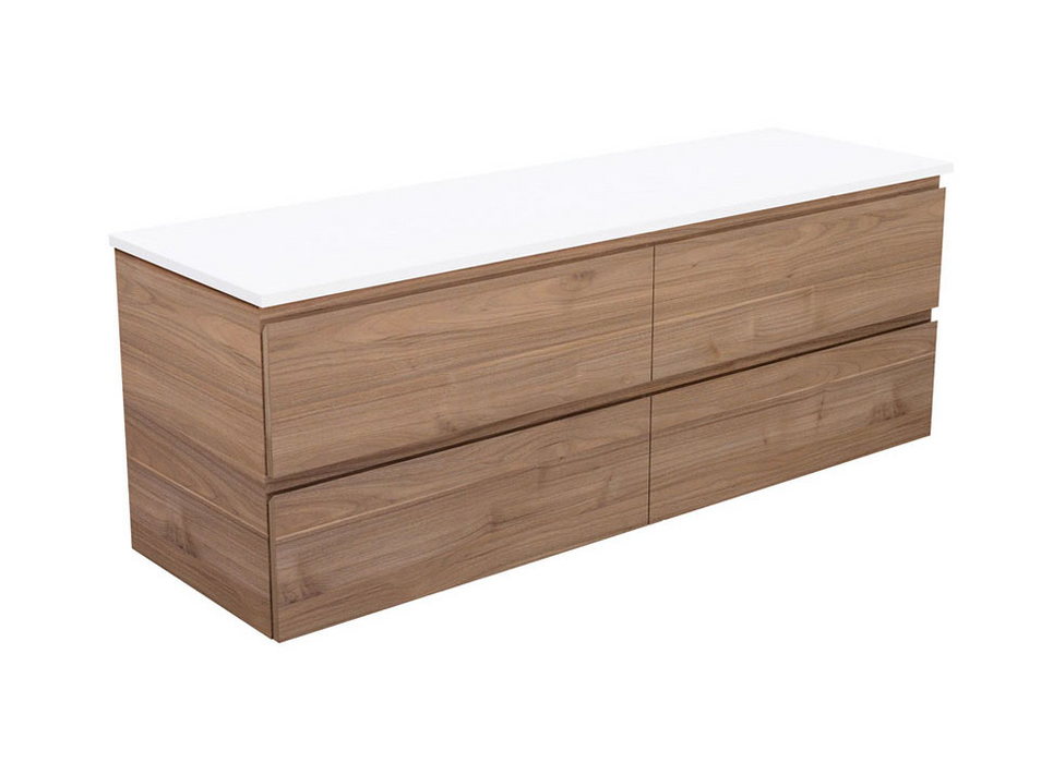 Fienza Carmen All-Drawer Vanity Wall Hung - Stone Top - Single Bowl - 1500mm