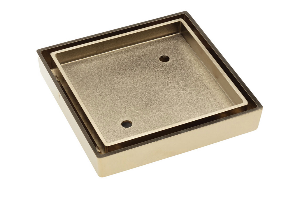 Fienza Square Tile Bed Floor Waste - 75mm Outlet - Urban Brass