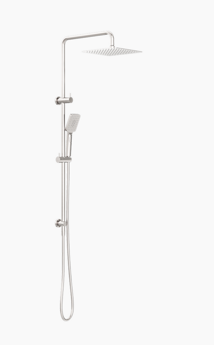 Nero Project Square Twin Shower - Brushed Nickel