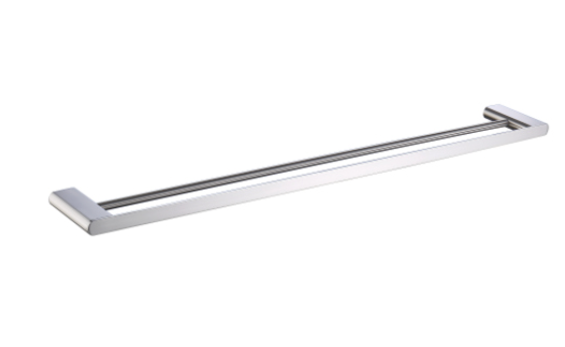 Millennium Zoya Double Towel Rail 800mm - Brushed Nickel