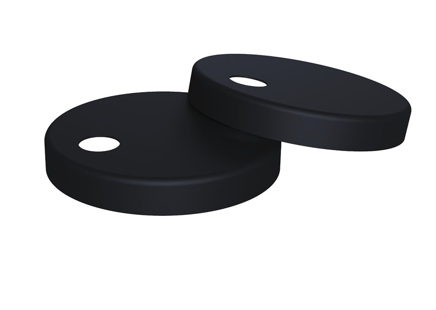 Fienza Seat Hinge Covers for Slim Seats - Matte Black