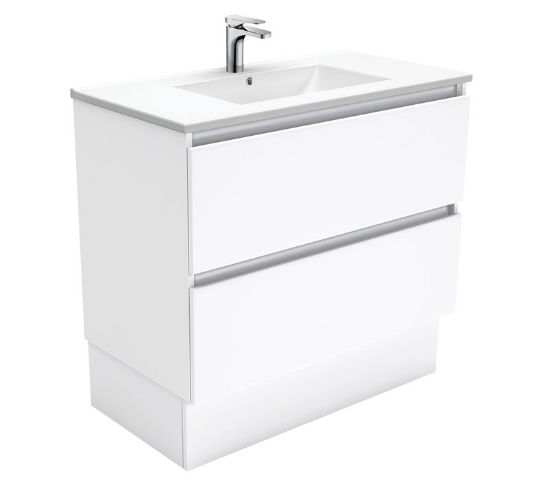 Fienza Dolce Quest Floor Standing Vanity Gloss White - 900mm