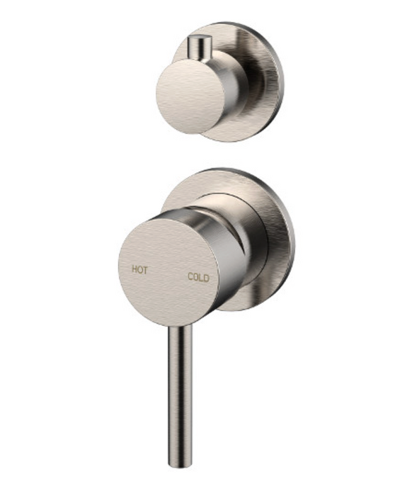 Millennium Cioso Wall Diverter Mixer Seperate Plates - Brushed Nickel
