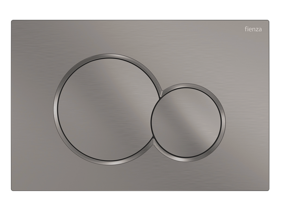Fienza Sigma Round Button Flush Plate - Gun Metal