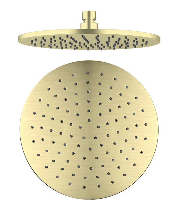 Nero Shower Rose Round 250mm - Brushed Gold