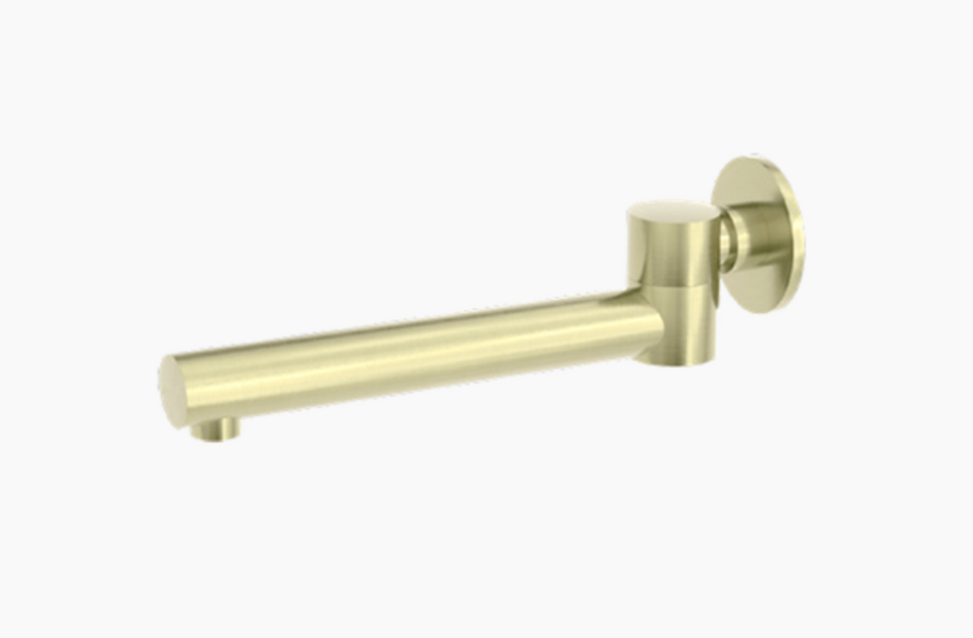 Nero Dolce Wall Bath Spout - Brushed Gold