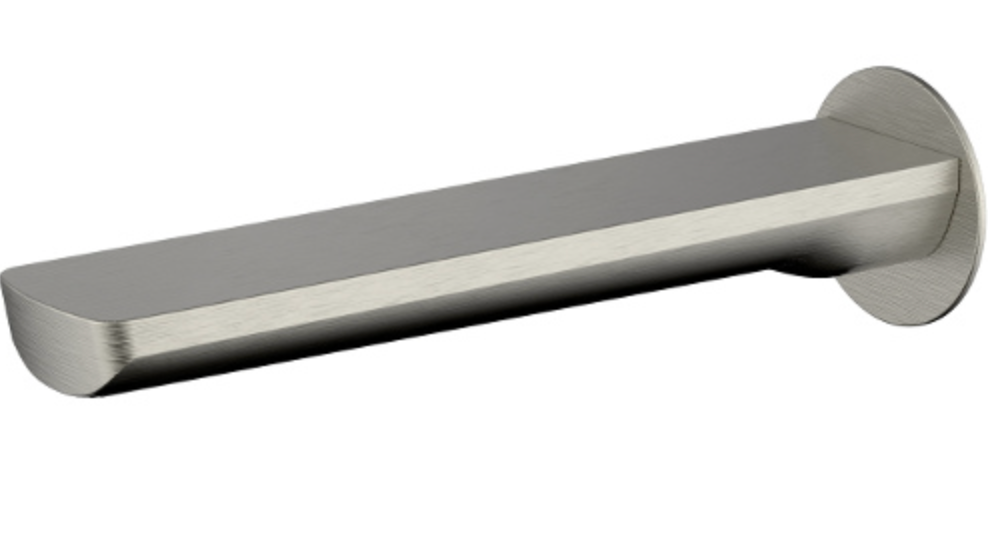 Millennium Akemi Wall Bath Outlet 180mm - Brushed Nickel