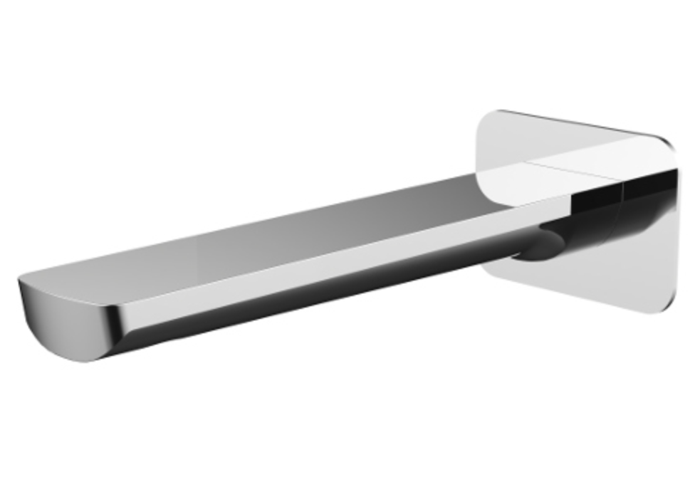 Millennium Akemi Square Wall Bath Outlet 180mm - Chrome