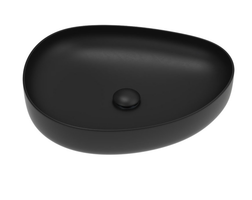 Fienza Pebble Medium Above Counter Basin - Matte Black
