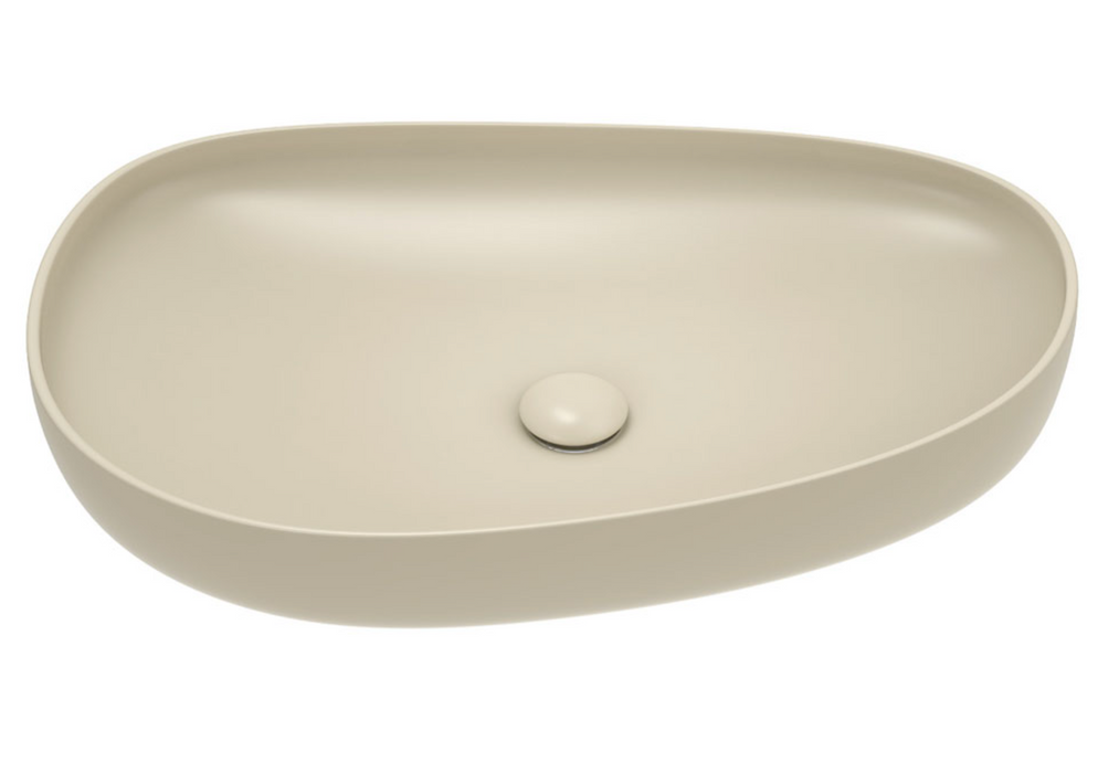 Fienza Pebble Large Above Counter Basin - Matte Khaki