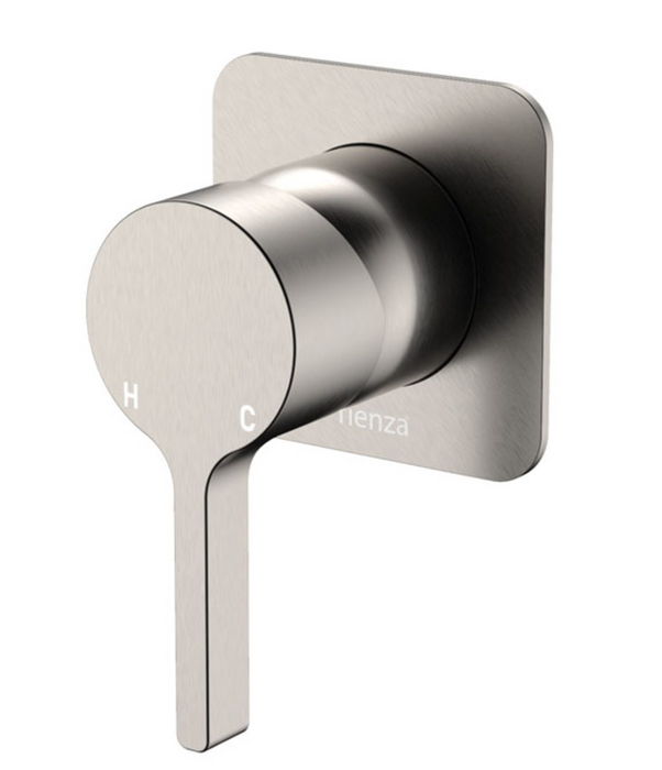 Fienza Sansa Square Wall Mixer - Brushed Nickel