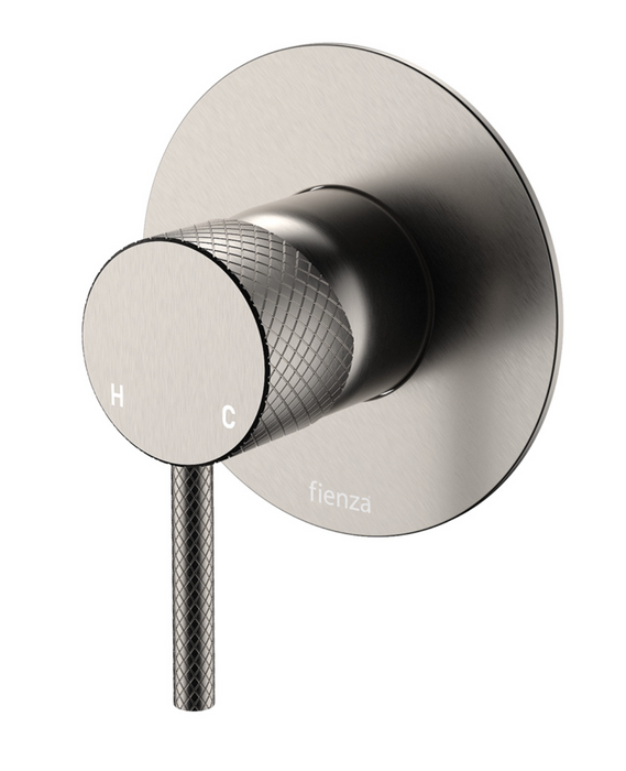 Fienza Axle Wall Mixer - Large Back Plate - Brushed Nickel