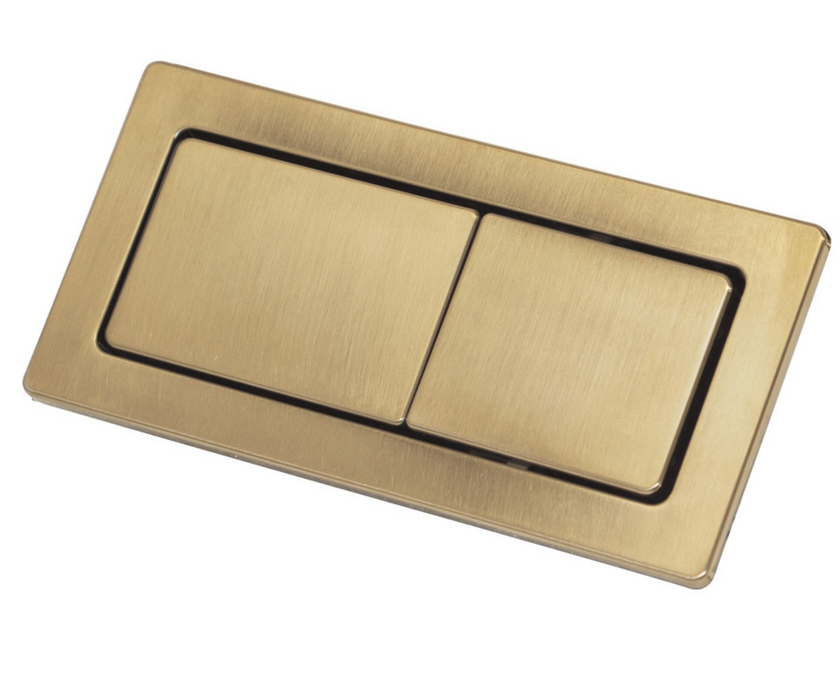 Fienza Rectangular Flush Buttons - Urban Brass
