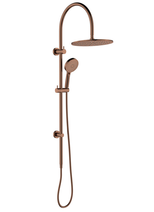 Fienza Empire Slim Curved Twin Shower - Brushed Copper