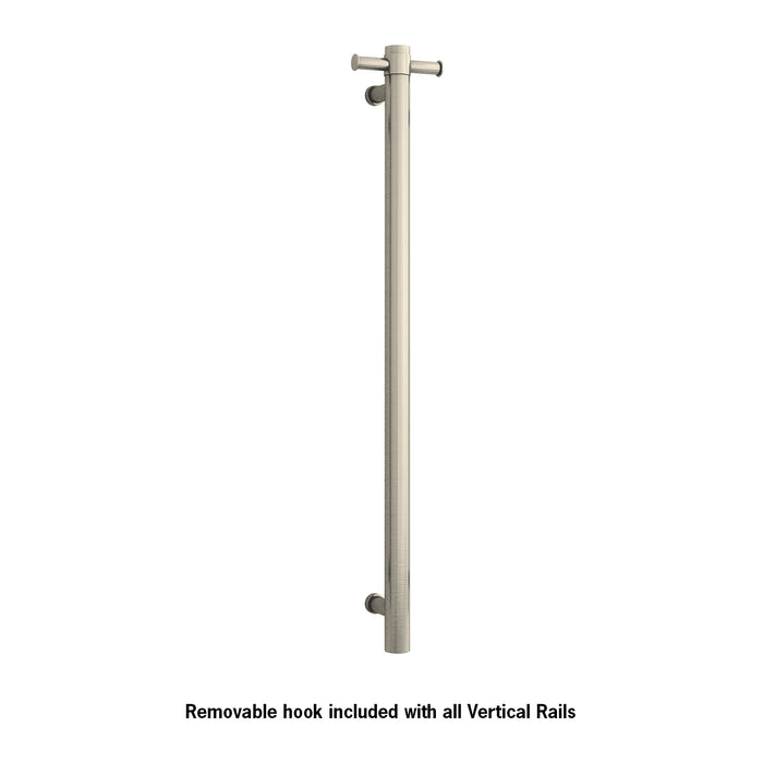 Thermogroup Round Heated Vertical Bar - Brushed Nickel