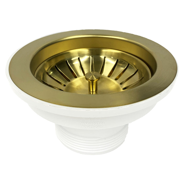 Turner Hastings 90x50 Basket Waste & Long Bolt - Brushed Brass
