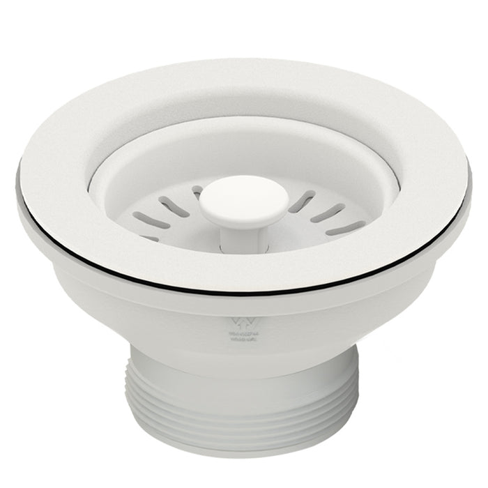 Turner Hastings 90x50 Basket Waste & Long Bolt - Matte White