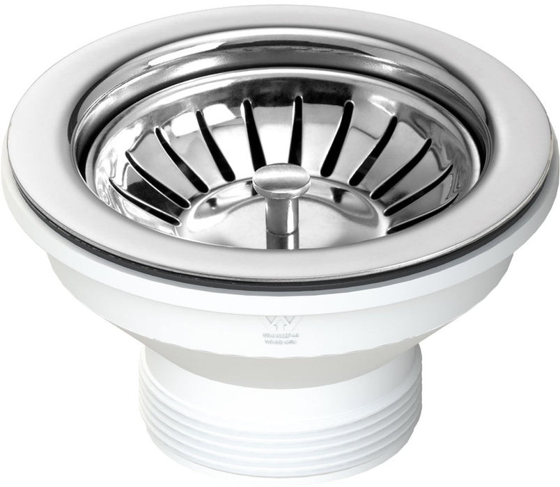 Turner Hastings 90x50 Basket Waste & Long Bolt - Polished Stainless Steel