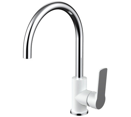 Millennium Akemi Sink Mixer - White & Chrome