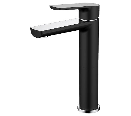 Millennium Akemi Extended Vessel Mixer - Matte Black & Chrome