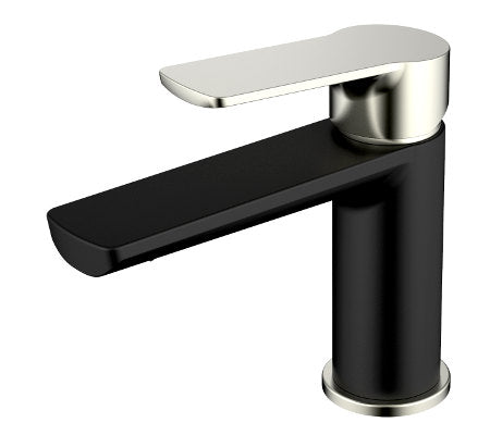 Millennium Akemi Basin Mixer - Matte Black & Brushed Nickel
