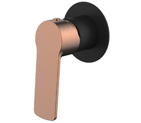 Millennium Akemi Wall Mixer - Matte Black & Rose Gold