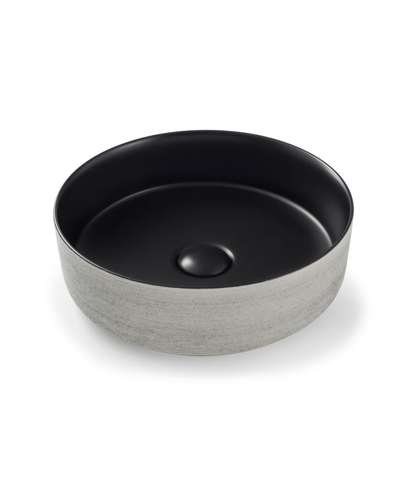 Arko 355 Textured Basin - Matte Black/Black Stone