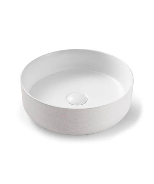 Arko 355 Textured Basin - White Gloss/White Stone