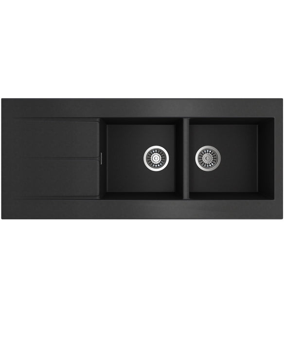 Seima Arqstone Oros 1162 Kitchen Sink - 0 Tap Hole - Black