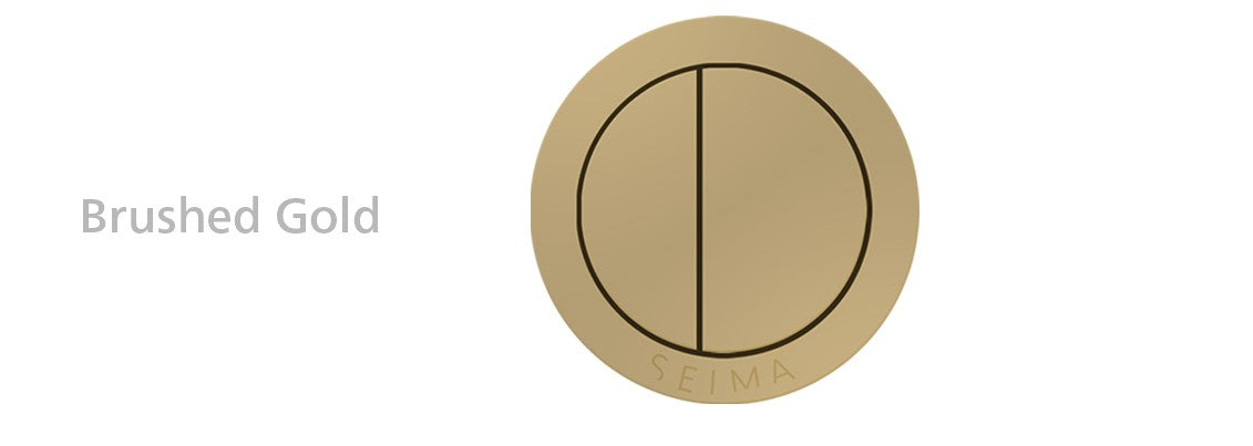 Seima Flush Button Round - Brushed Gold