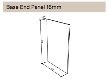 Modular - Base End Panel 16mm — goodbathco