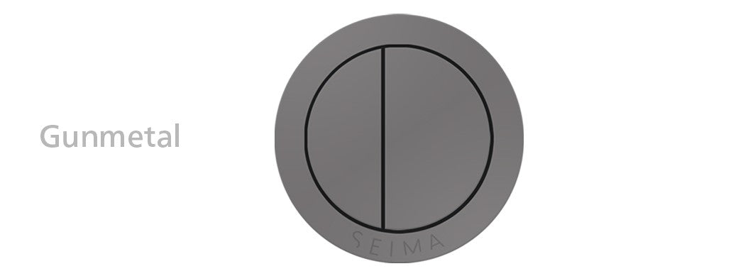 Seima Flush Button Round - Gun Metal