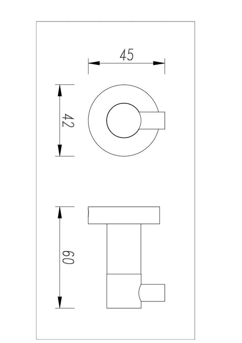 Millennium Cioso Robe Hook - Gunmetal