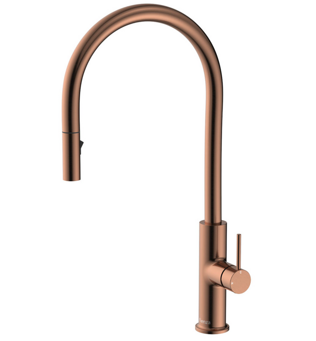 Fienza Kaya Pull-Out Sink Mixer - Brushed Copper