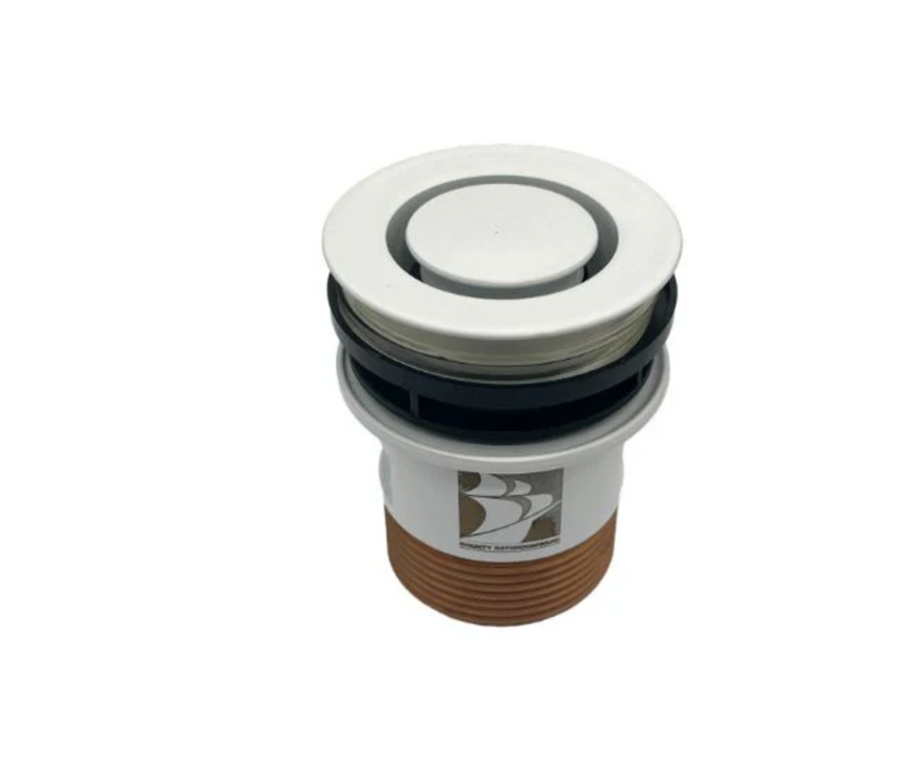 Art Australia Pop Down Bath Waste - Gloss White