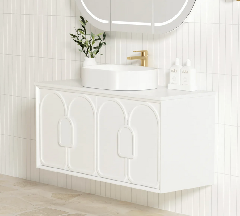 Otti Laguna Wall Hung Vanity - Matte White - 1200mm