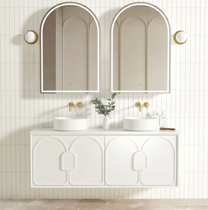 Otti Laguna Wall Hung Vanity - Matte White - 1500mm Double