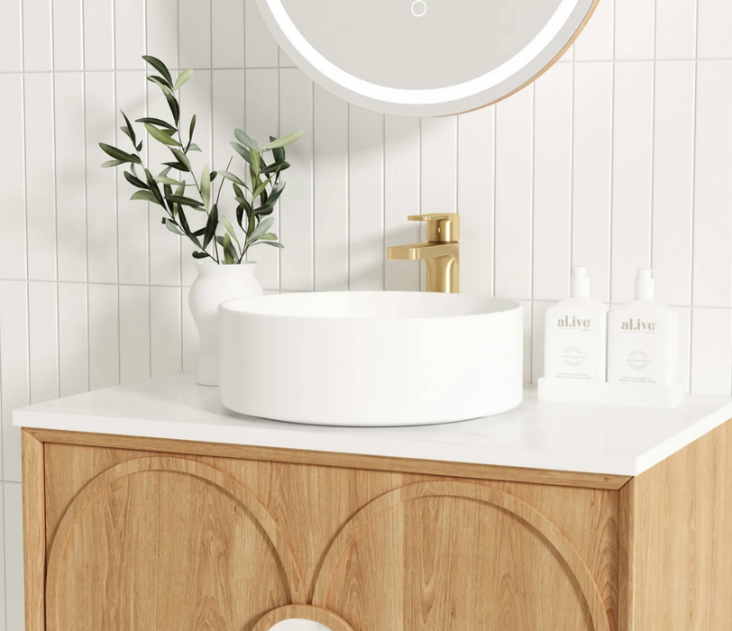 Otti Laguna Wall Hung Vanity - Natural American Oak - 750mm