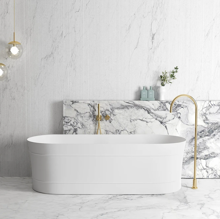 Otti Attica Bondi Freestanding Bath Gloss White - 1700mm